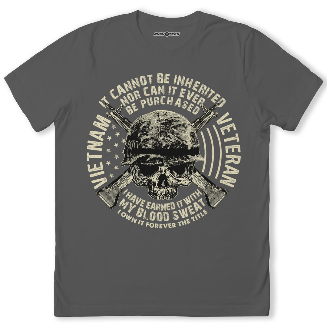 VIETNAM VETERAN WITH SKULL ILLUSTRATION GRAPHIC