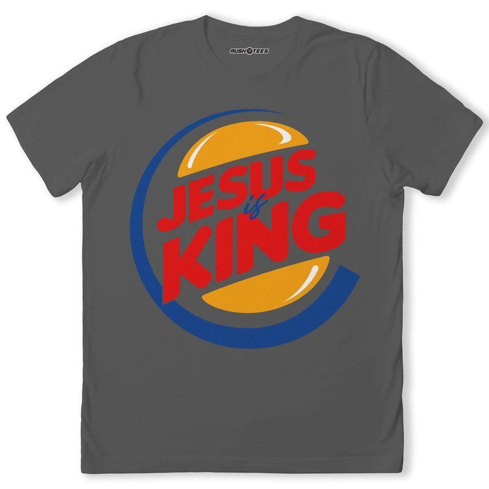 Jesus Is King Burger Logo T-Shirt RushTees