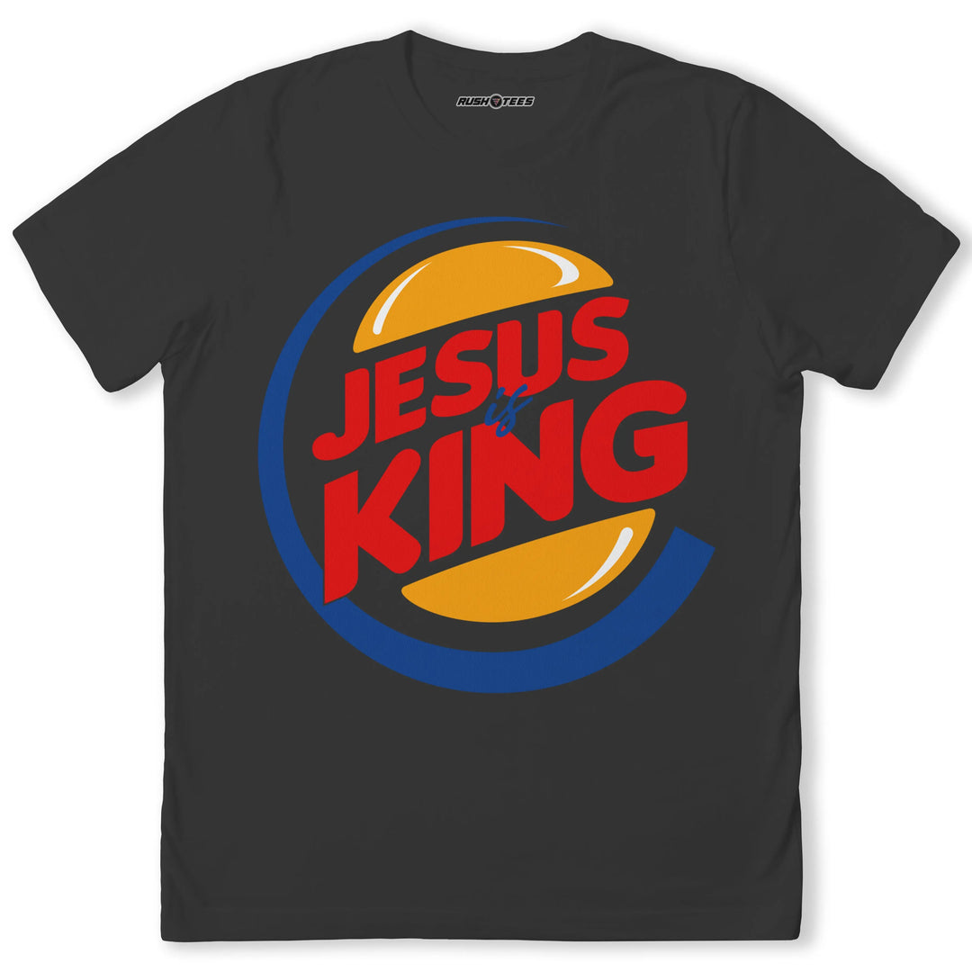 Jesus Is King Burger Logo T-Shirt RushTees