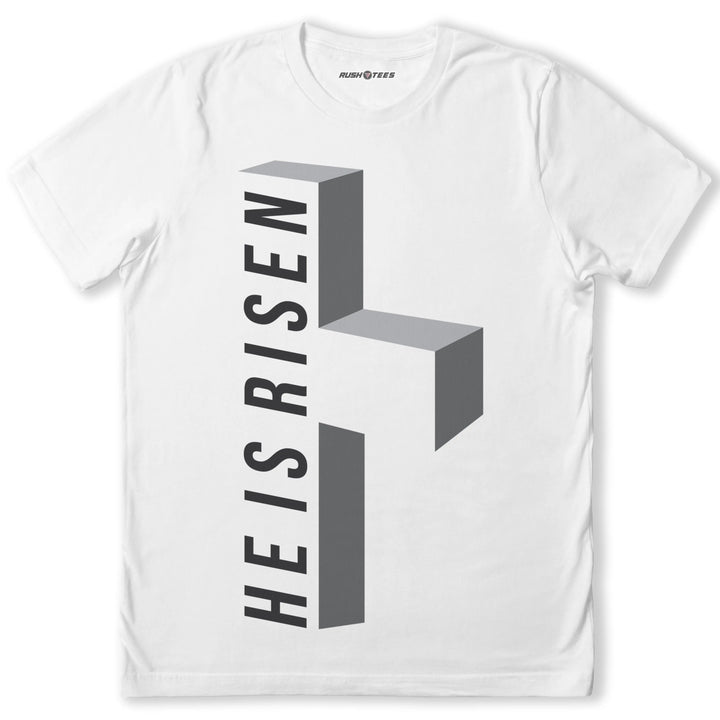 He Is Risen Cross T-Shirt RushTees